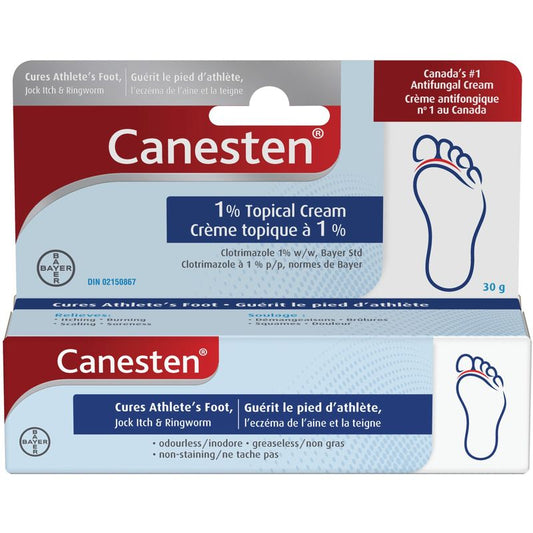 Canesten Antifungal 1-Percent Topical Cream, Relieves Itching, Burning, Scaling, Soreness, 15g