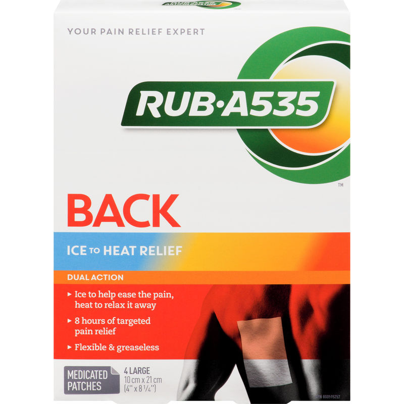 Back Ice to Heat Pain Relief Patches