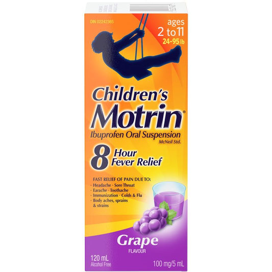 Children's Liquid Pain Relief, Ibuprofen, Grape Flavour