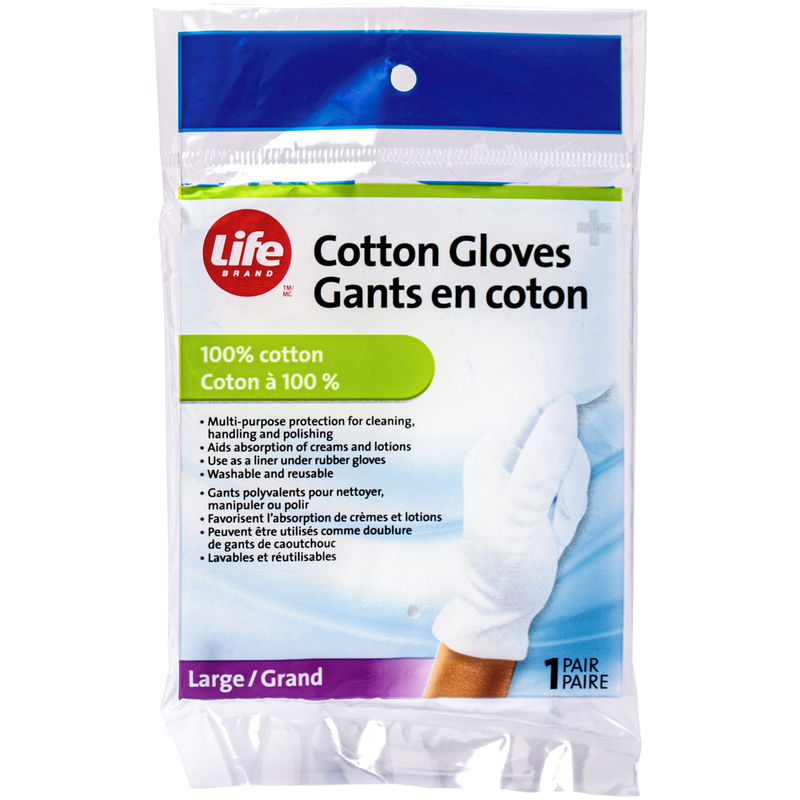 Cotton gloves - large