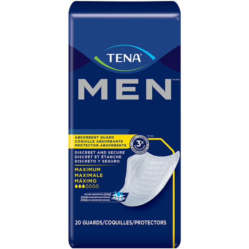 Incontinence Guards for Men, Maximum Absorbency, White, Men