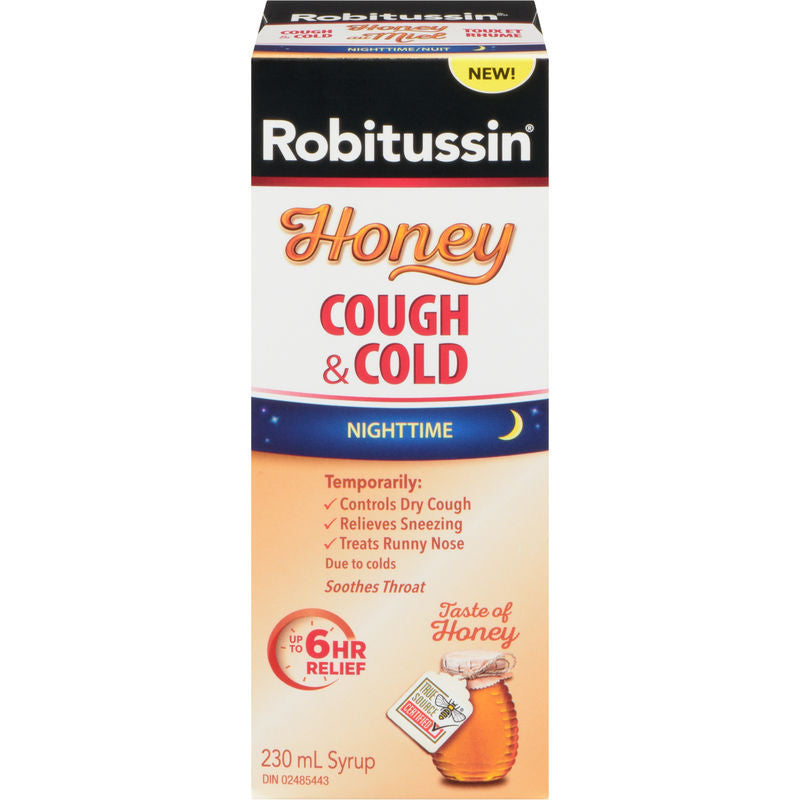 Robitussin Cough & Cold Syrup Honey Nighttime 230 ml