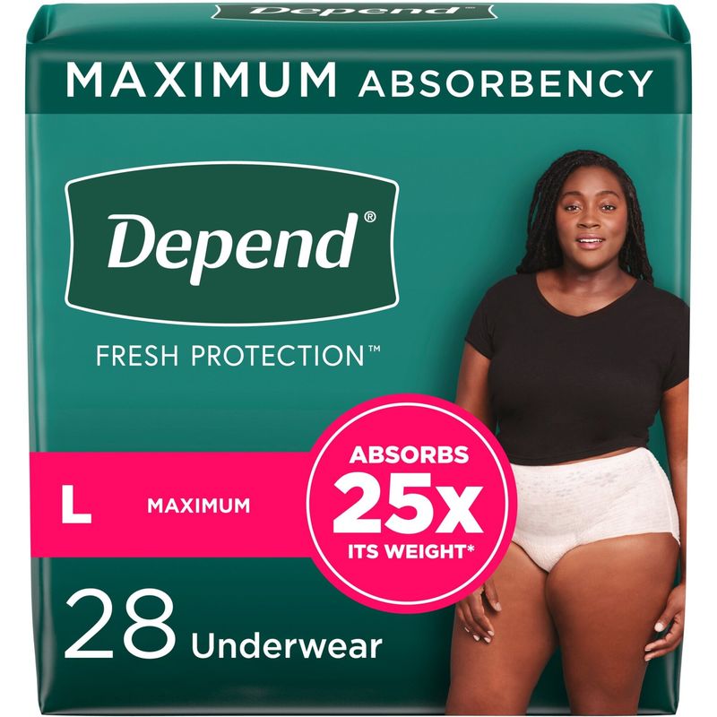 FIT-FLEX Incontinence Underwear for Women, Maximum Absorbency, Large