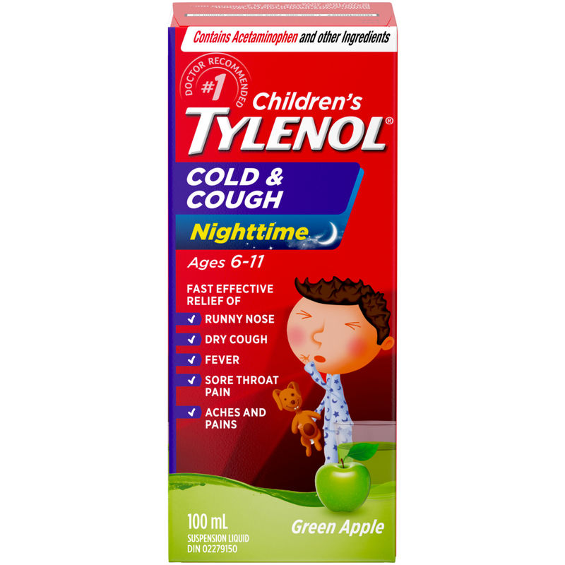 Children’s Medicine Cold & Cough, Nighttime, Green Apple