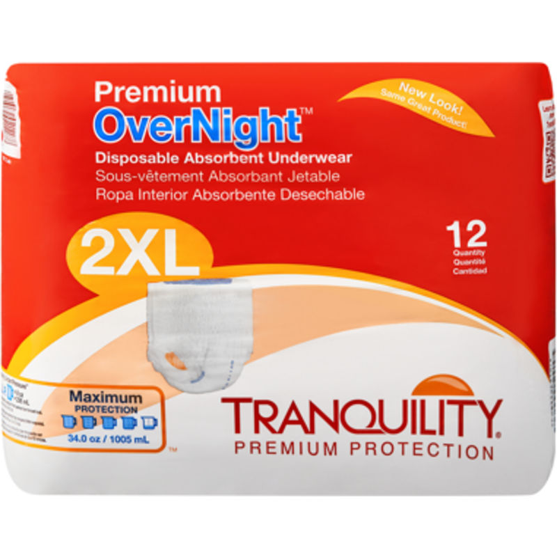 Premium OverNight Disposable Absorbent Underwear, XX-Large