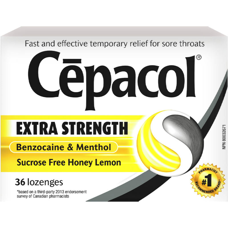 Cepacol® Extra Strength Sucrose Free Honey Lemon Value Pack, Sore Throat Lozenges, 36 ct