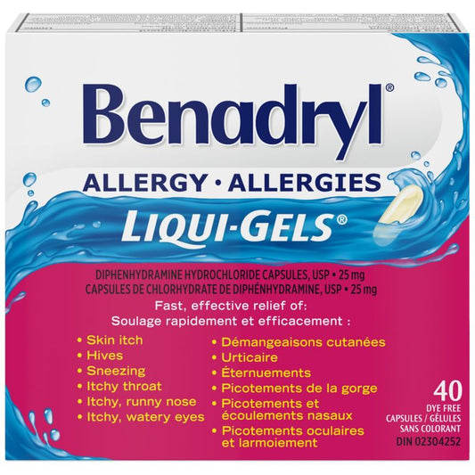 Allergy Medicine Liqui-Gels 25 mg, 40's