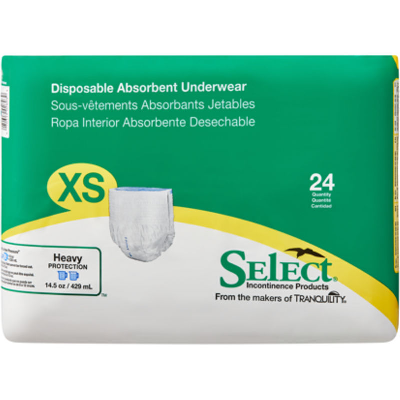 Disposable Absorbent Underwear, X-Small