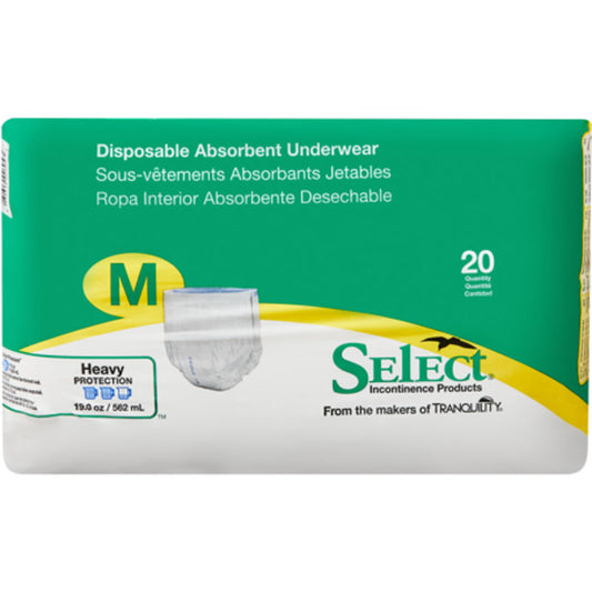 Select Disposable Absorbent Underwear, Medium