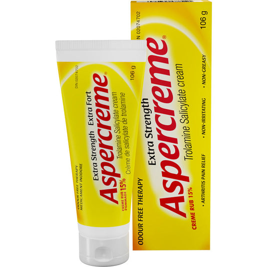 Aspercreme Extra Strength Arthritis Relieving Cream, 106 g, Temporarily Relieves Aches & Pains Due to Backache/Lumbago, Muscle Strain/Sprains, Bruises & Arthritis or Rheumatism