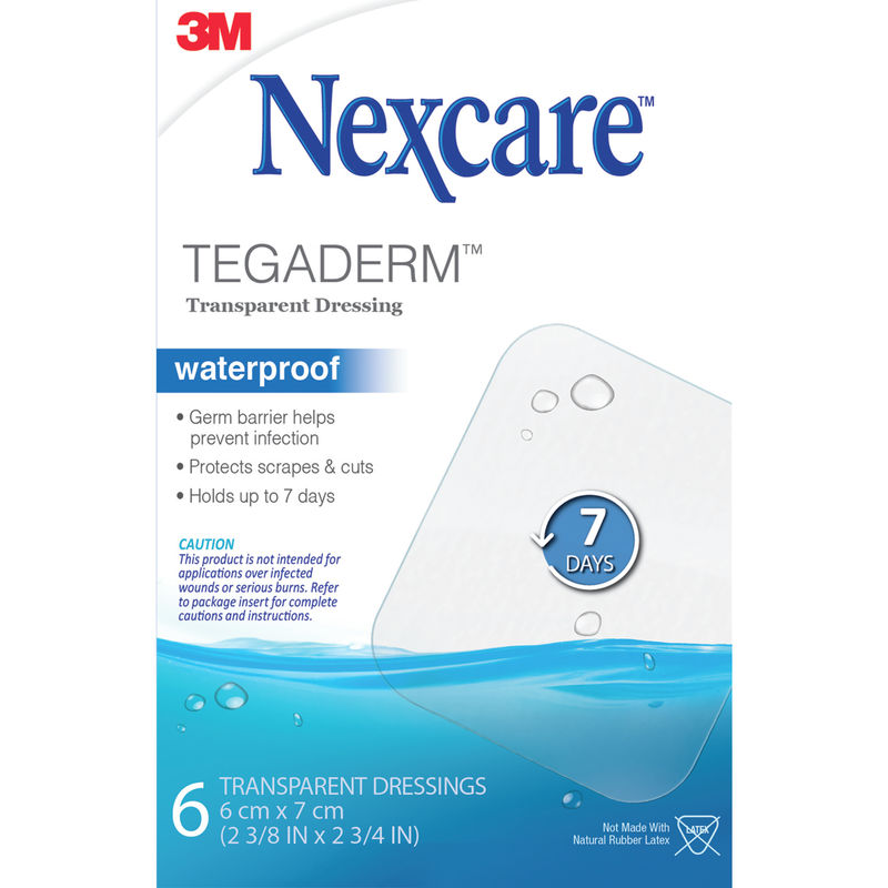 Nexcare™ Tegaderm™ Waterproof Transparent Dressing, Regular Size, 6 pk