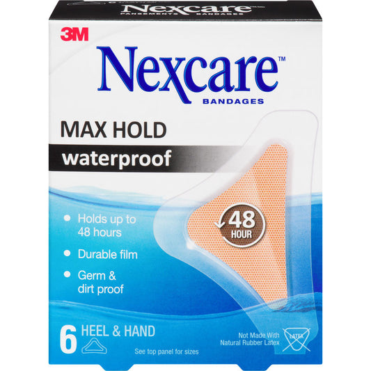 Nexcare™ Max-Hold Heel/Hand Waterproof Bandages