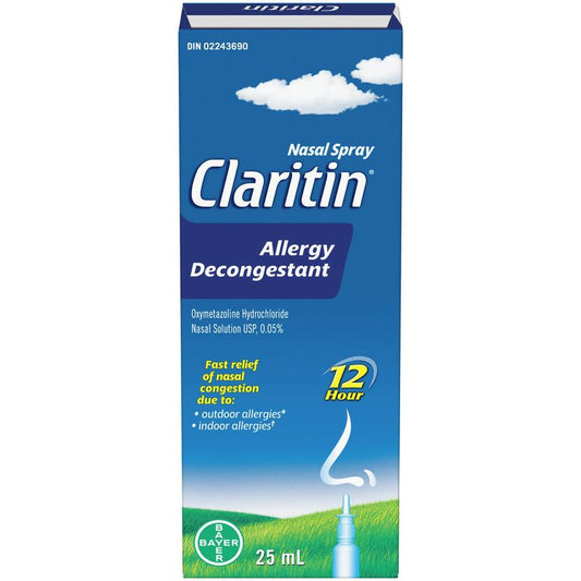 Claritin Allergy Decongestant Nasal Spray, Fast Acting Relief, 25ml