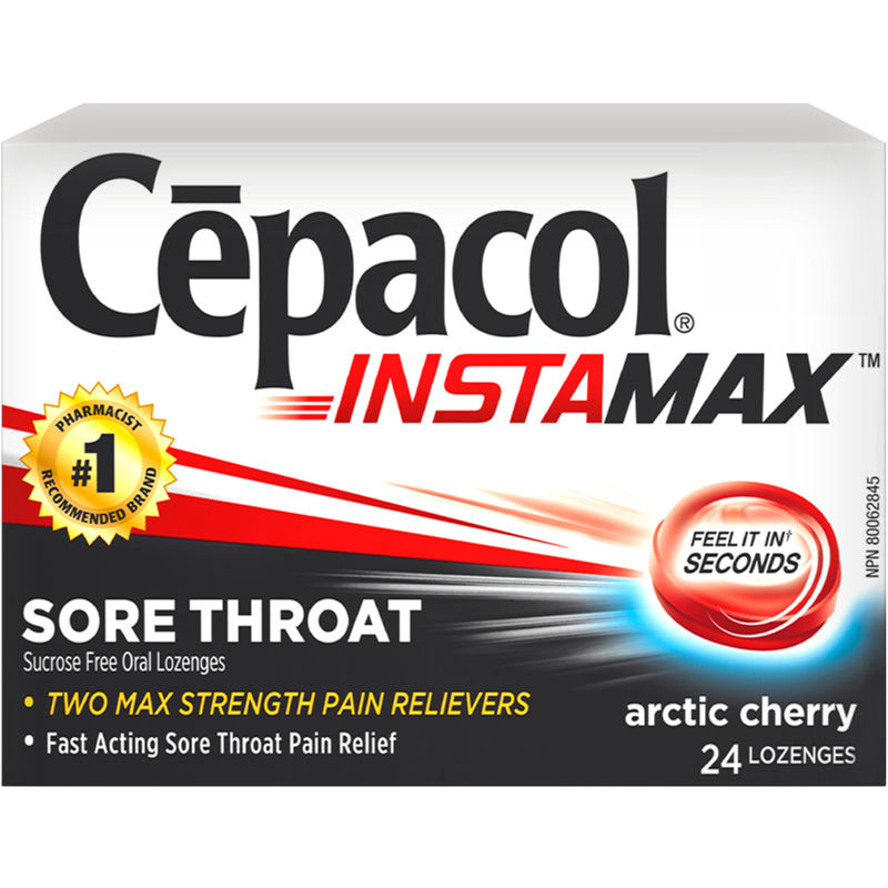 Cepacol® Instamax Arctic Cherry, Sore Throat Lozenges, 24 ct