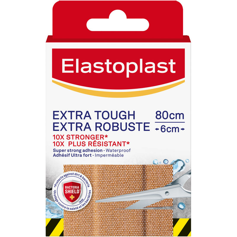 Elastoplast Extra Tough Waterproof Dressing Strips 6cmx8cm 8s (Relaunch)