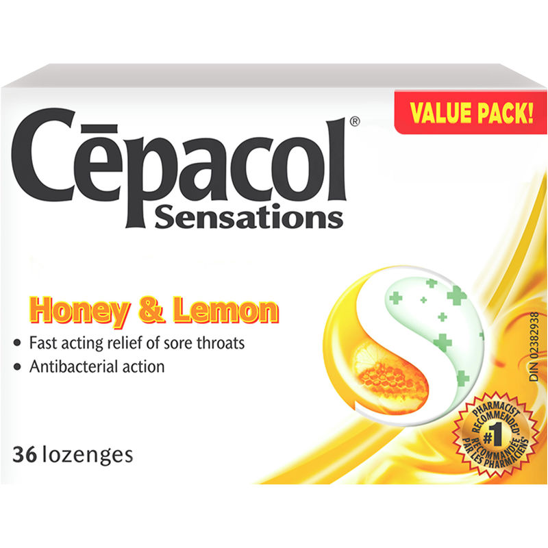 Cepacol® Sensations Honey and Lemon, Sore Throat  Lozenges, 36 ct