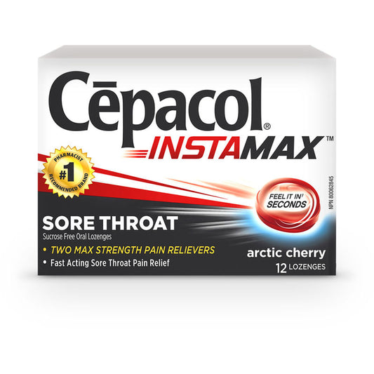 Cepacol® Instamax Arctic Cherry, Sore Throat Lozenges, 12 ct