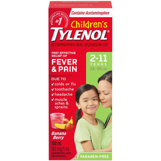 Children's Medicine, Fever & Pain, Banana Berry Liquid