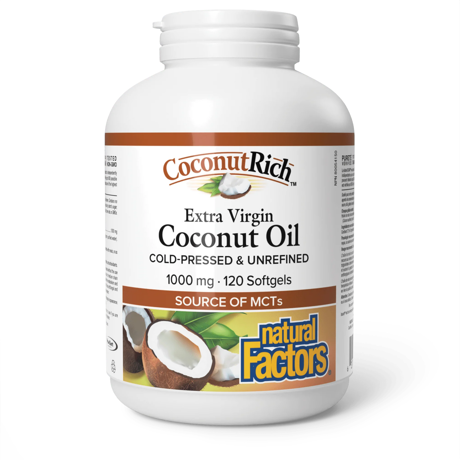 Natural Factors: Extra Virgin Coconut Oil 1000 mg